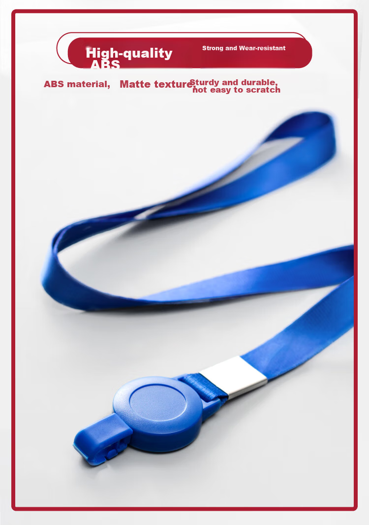 UHOO Retractable Lanyard with Zipper Holder for ID Cards, Work Cards, Chest Cards, Employee Badges, Event Badges, High-End Business Style, Navy Blue, 6 Pieces/pack, 6744 5