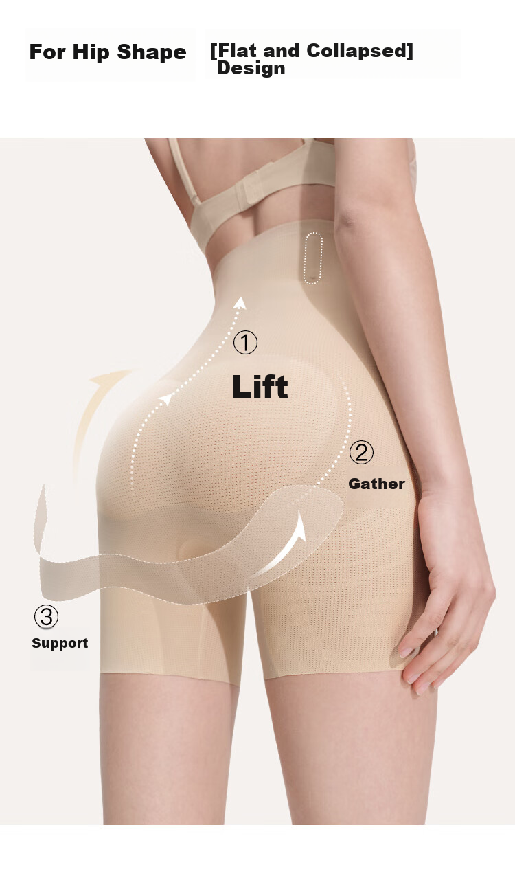 Ubras Breathable Seamless Tummy Control Panties for Women, Butt-Lifting Shapewear Underwear with Waist Cincher And Hip Enhancer, Oatmeal Triangle Briefs Size S 7