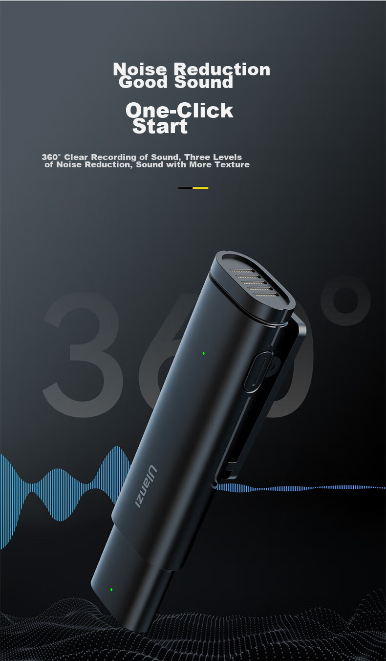 Ulanzi WM-10 Wireless Lavalier Microphone (Lighting Version) One-To Vlog Interview Outdoor Interview Live Streaming Mobile Direct Plug-In Microphone 3