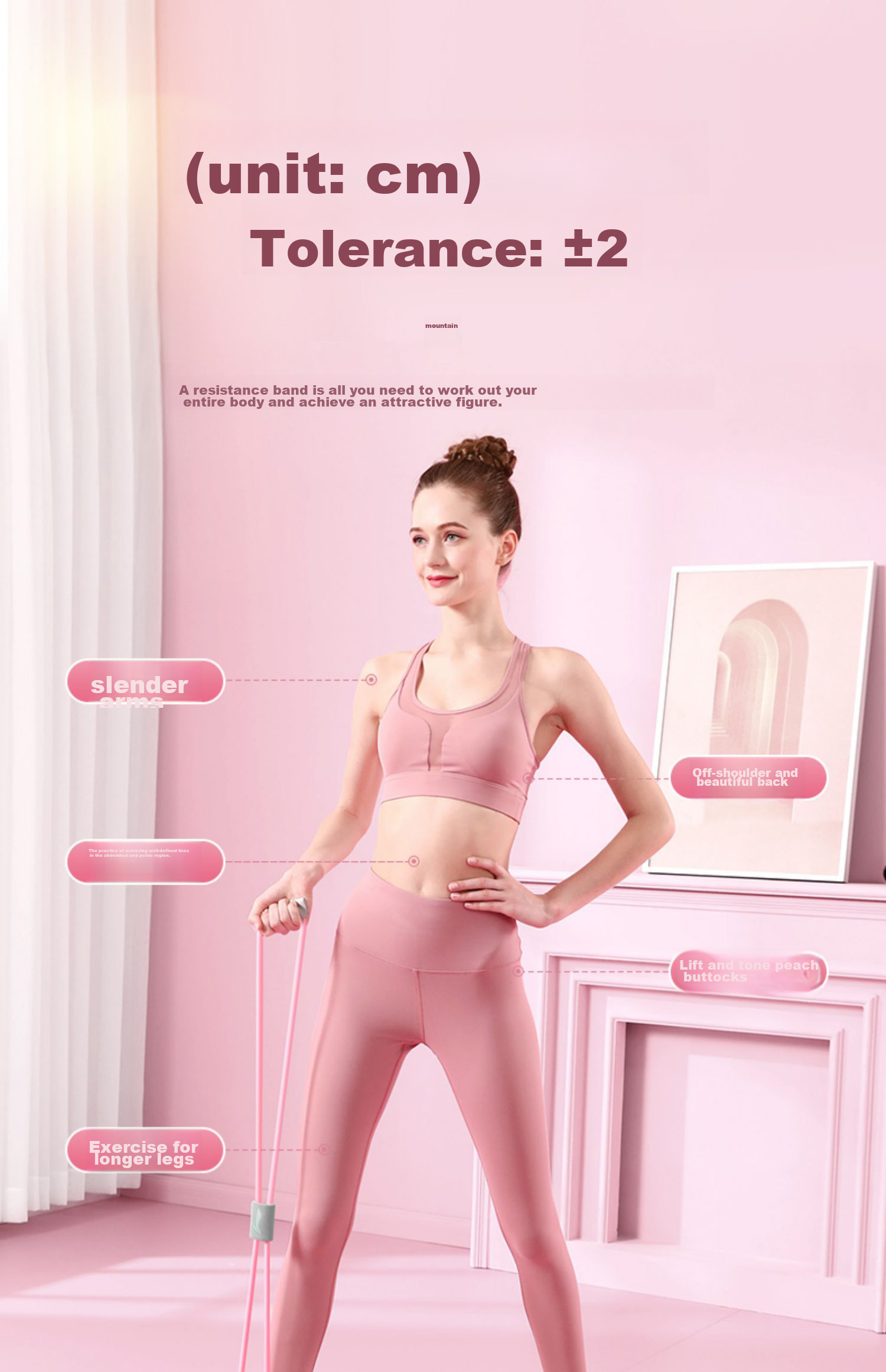 Li-Ning Elastic Band Fitness Figure-Eight Pull, Yoga Rope for Women's Back Stretching Equipment, Shoulder Opener And Chest Expander 5