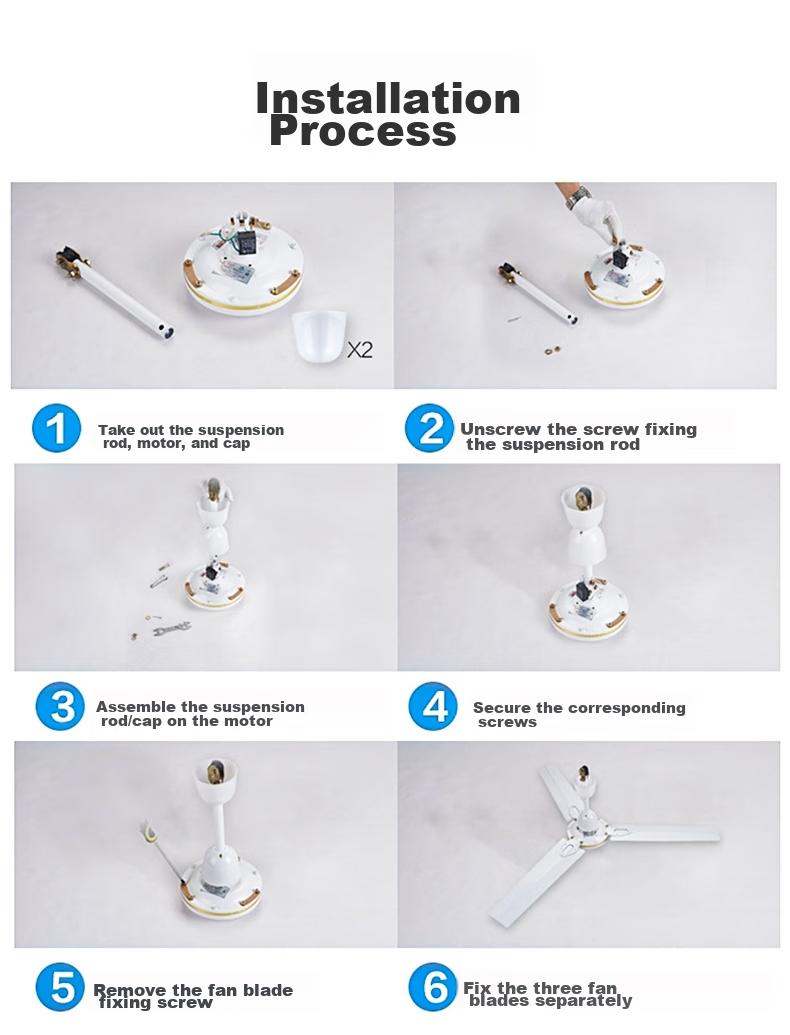 Wahson Ceiling Fan / Electric Fan / High-Power Dormitory Factory Rooftop Fan / Industrial Fan / Living Room Kitchen Dining Room Home Fan AC Fixed Frequency Fan 1.4 Meters FC-1400 16