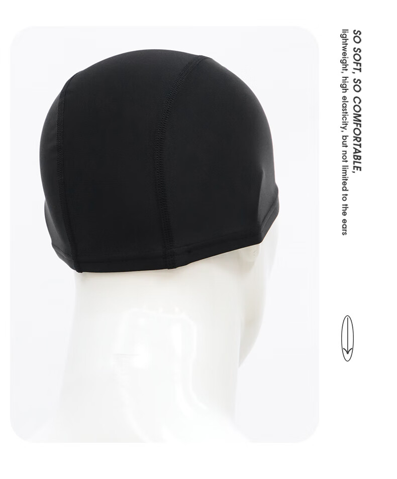 YINGFA Swim Cap, Fabric Swimming Cap for Adults, Professional Non-Binding, Nylon Spandex Swim Cap, Black 7