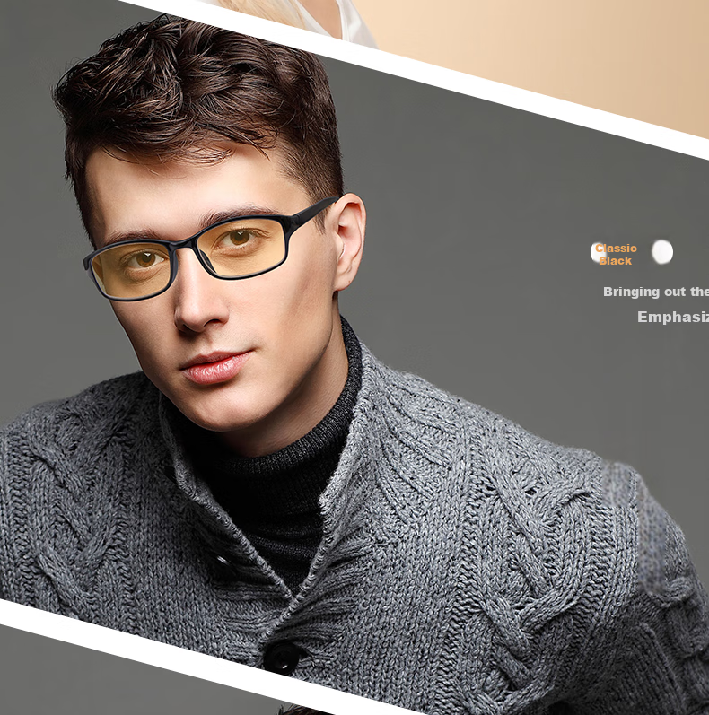 Quark Anti-Blue Light Reading Glasses for Elderly, High Definition Presbyopic Glasses for Men And Women, Radiation Fatigue Reading Glasses for Far-Sightedness 4