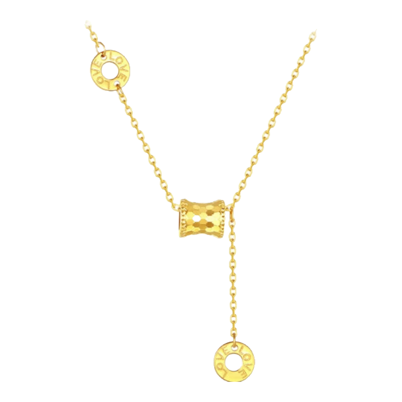 CHOW TAI SENG [Birthday Gift] Small Waist Necklace, Pure Silver Women's Collarbone Chain, Luxurious Niche High-End Feel, Gift for Girlfriend