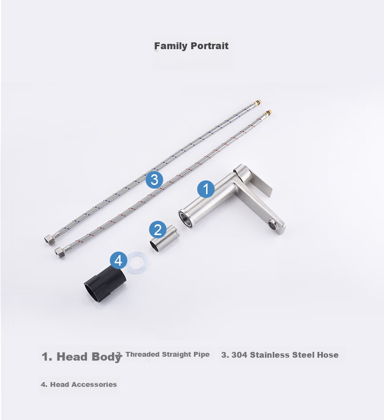 ARROW Basin Faucet, 304 Stainless Steel, Bathroom Toilet Washbasin Sink, Hot And Cold Tap, AE41104GG 9