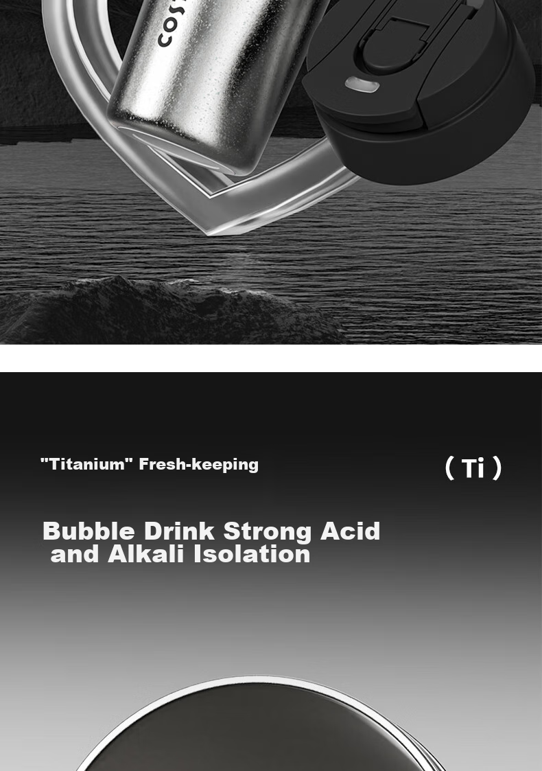 COSTA Pure Titanium 0 Coating Antibacterial Insulated Hot And Cold Coffee Water Cup for Men And Women, Portable Outdoor Car-Mounted High-End Gift Box Set 6