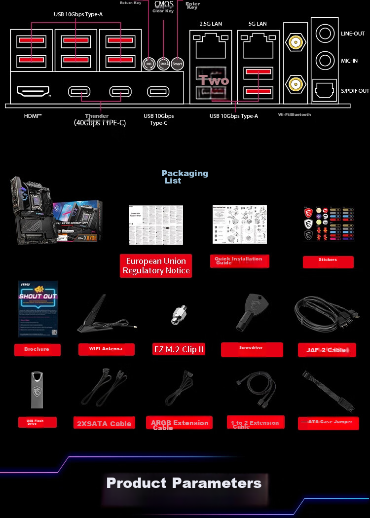 MSI MPG Z890 CARBON WIFI Dark Motherboard Supports CPU 285K/265K/270K/250K (Intel Z890/LGA 1851) 15