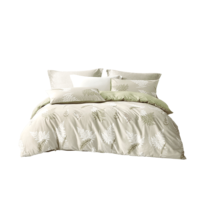 LOVO Lulaiafang Pure Cotton Four-Piece Bedding Set Including Fitted Sheet, Duvet Cover, Pillowcases, And Quilt for Double Bed 220*240cm