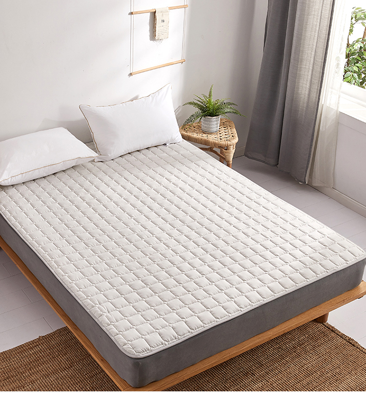 Dohia Home Textiles Washable Quilted Mattress Pad with Straps, Non-Slip Tatami Four-Season Protective Thin Pad for 1.5m Bed, 2x1.5m 6