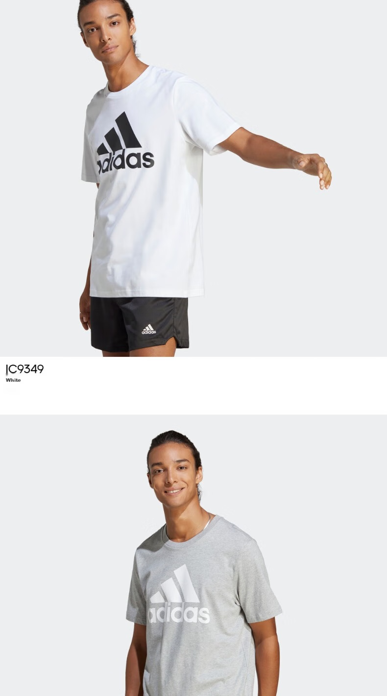 Adidas Men's Summer Fashion Sports Casual Short-Sleeve T-Shirt IC9347 6