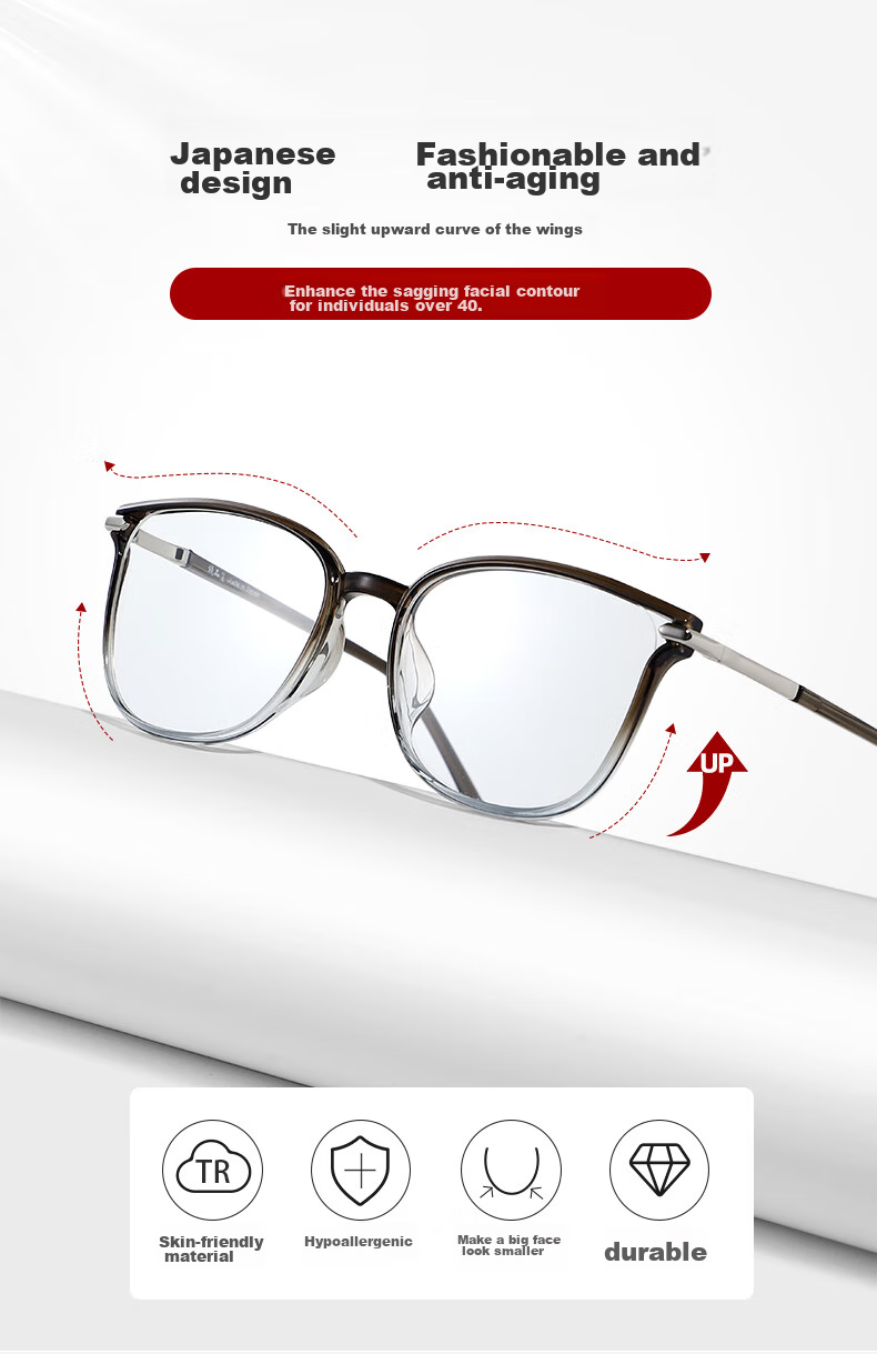 Jingpintang Reading Glasses for Women, Japanese Imported Fashionable Round Frame High-Definition Anti-Blue Light Eye Protection Glasses, Authentic Product from JD.com, 2.5 Diopters 3