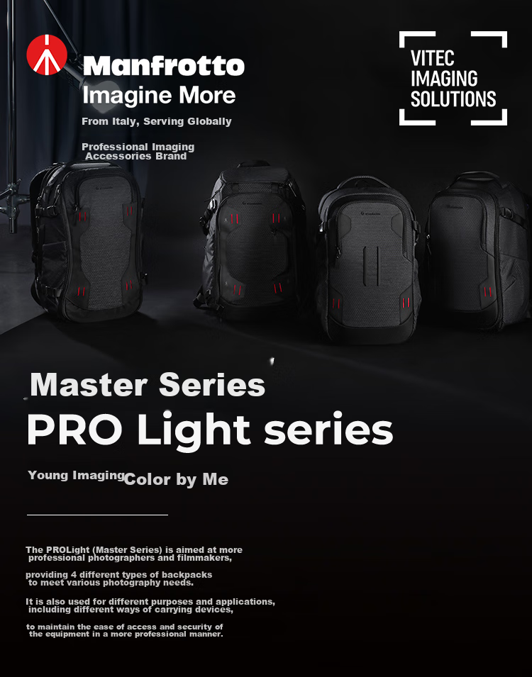 Manfrotto Master Backpack, Small Size, Master Series MB PL2-BP Backpack, DSLR Mirrorless Camera Portable Photography Bag 1