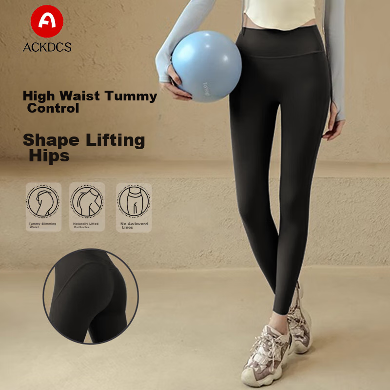 ACKDCS Inspirational Pants Yoga Pants for Women, Spring And Summer Wear, Tight-Fitting Running Pilates Sports Trousers, High-Waisted Butt-Lifting Fitness Pants