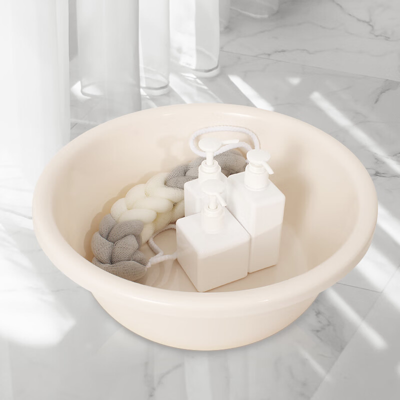 Fuaijia Thick Face Basin Set of Two, 38cm Washbasin, Vegetable Washing Basin, Foot Washing Basin, Student Basin, Plastic Basin, Foot Soaking Basi 13