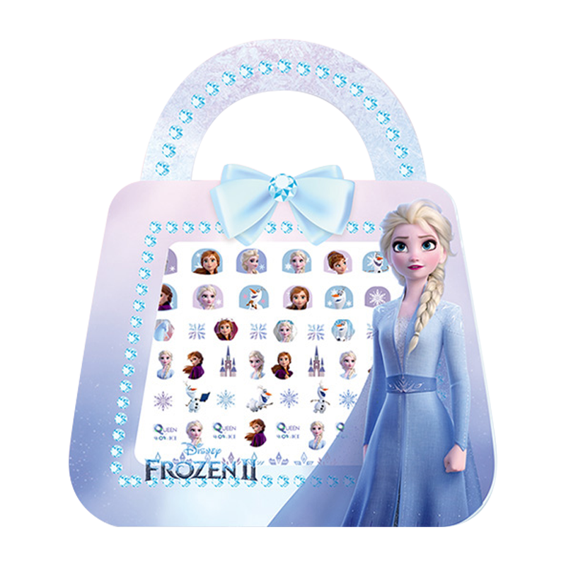 Disney Children's Nail Art Stickers Toy, Cartoon Girl Princess Decoration Stickers Toy Gift, Ice And Snow, 5 Pieces