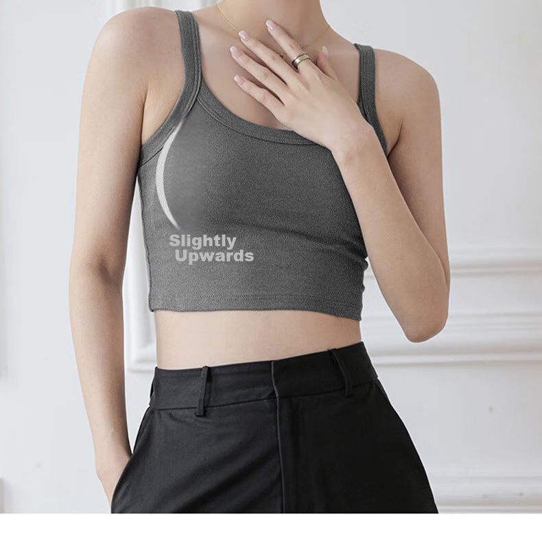 LangSha Camisole Tank Top for Outer Wear, Lightweight Summer Underwear Vest for Women with Built-In Bra Pads, Integrated Bralette, Inner Layering Camisole 3