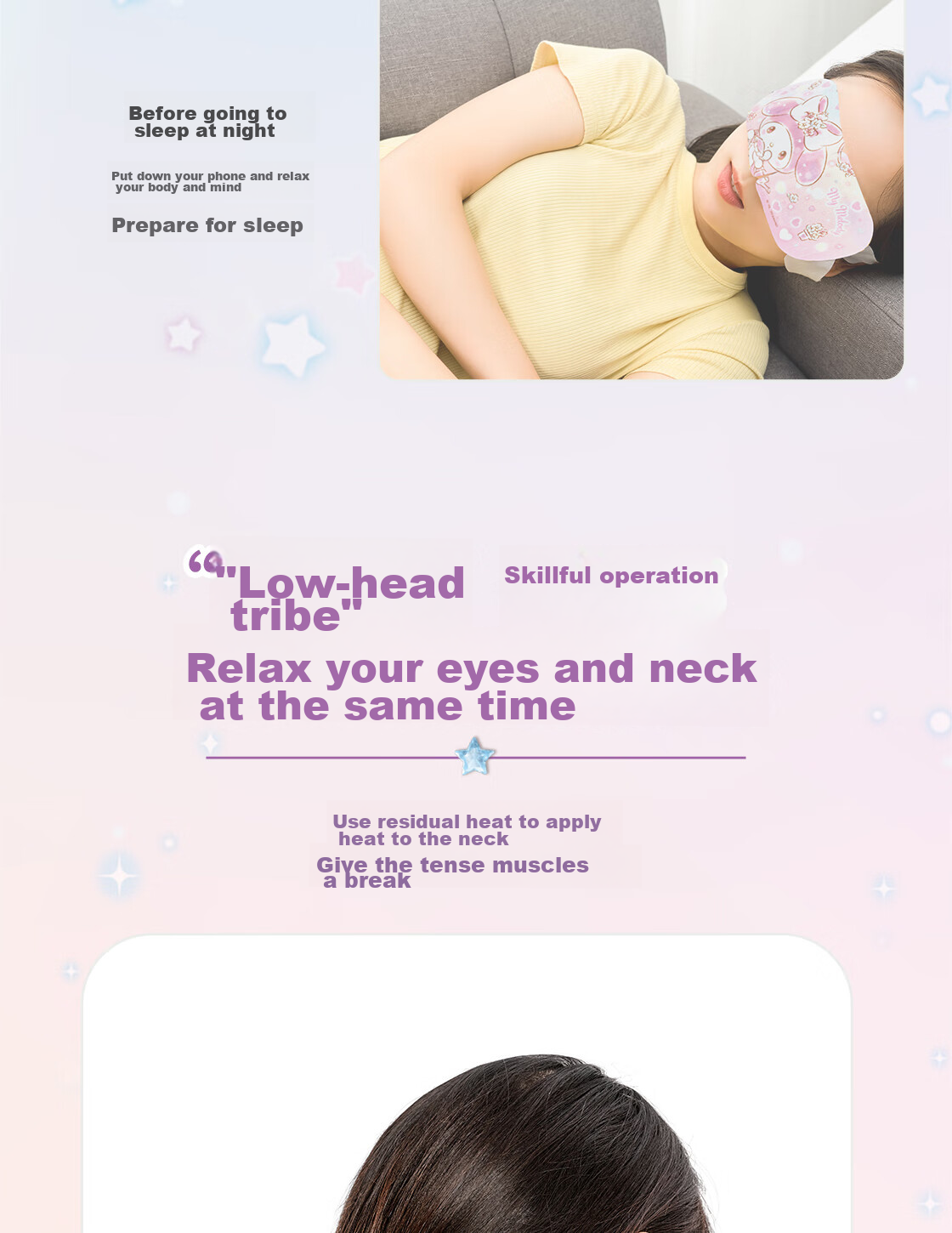 MINISO Sanrio Dream Series Hello Kitty Steam Eye Mask, 5 Pieces, Heating Eye Patch, Hot Compress, Suitable for Both Men And Wome 9