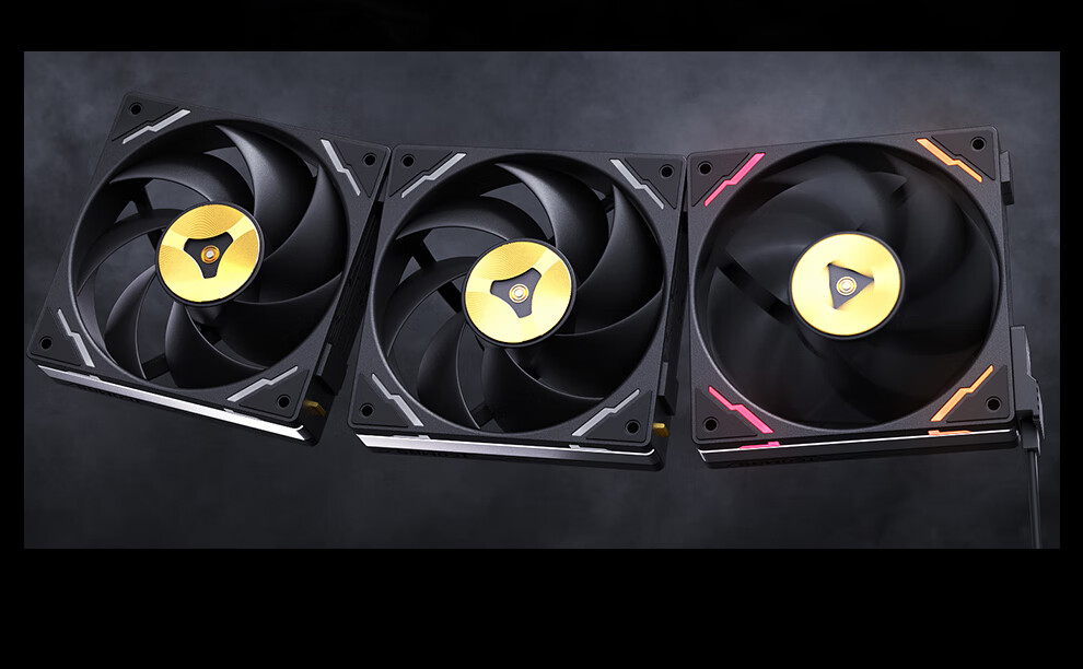TCOMAS Titanium Zirconium FC700PRO High-Pressure Airflow Industrial-Grade Cooling Fan, Magnetic Attraction, Black, Three-Pack, 12cm (PWM Multi-Mode Adjustable / 3200 High Speed) 4