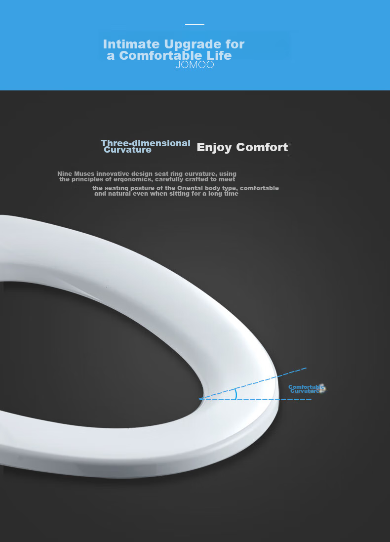 JOMOO Toilet Seat, Universal U-Shaped Toilet Cover, Quick-Release Slow-Close Toilet Ring, Toilet Accessories, 97178-00 13