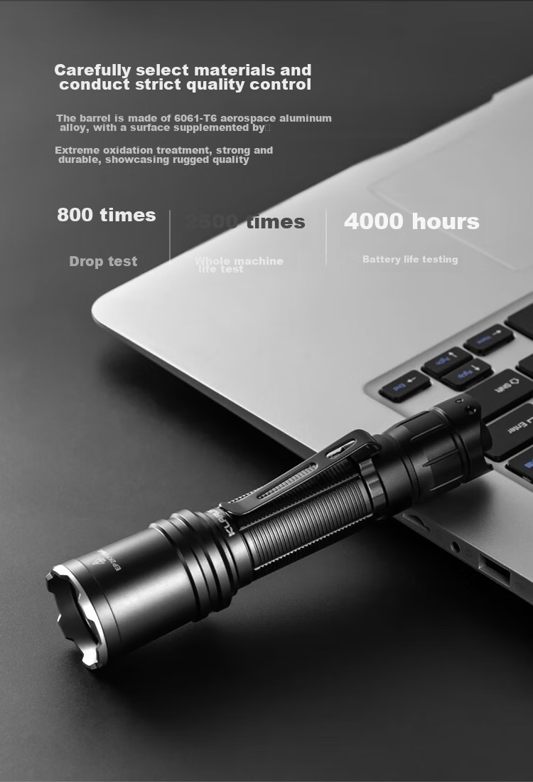 KLARUS EP11 Tactical Flashlight, Self-Defense, High Brightness, Rechargeable, Long Battery Life, Ultra-Bright, Outdoor Portable, Long-Range 6