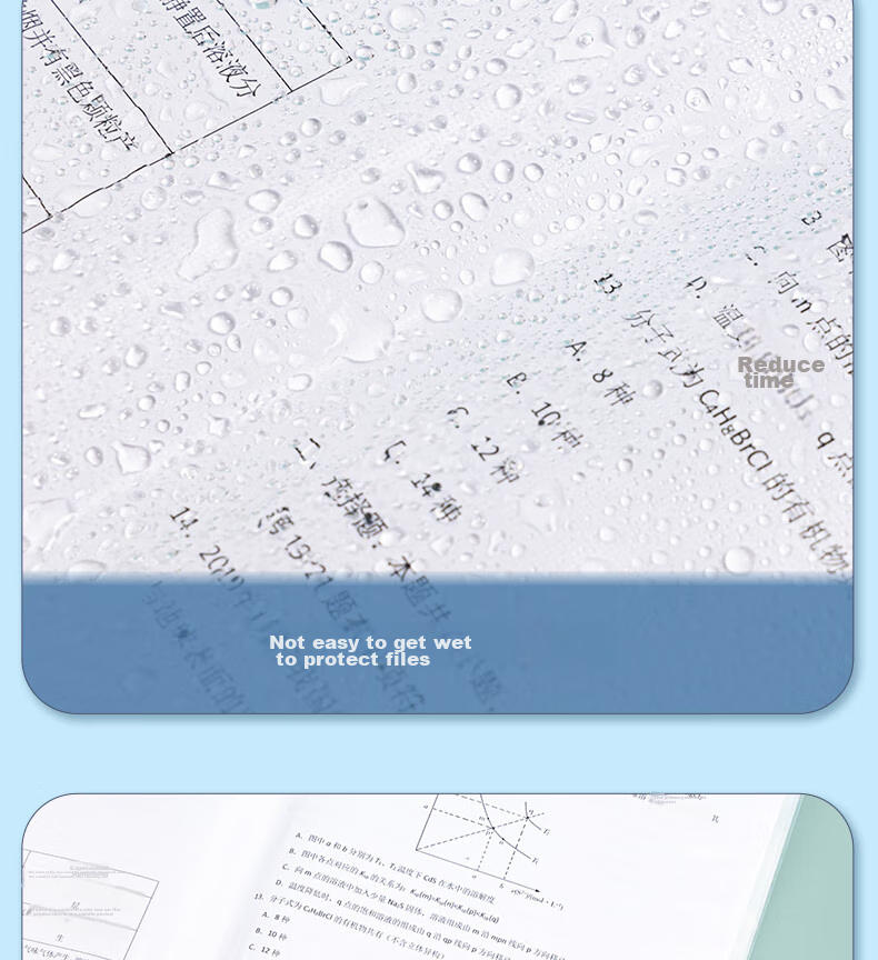 Deli A3/30-Page Document Folder, File Folder, Exam Paper Insert Pocket, Certificate Collection Book, Prenatal Checkup Report Organizer, Sheet Music Folder, Elementary to High School PQ310-T30 Gree 13