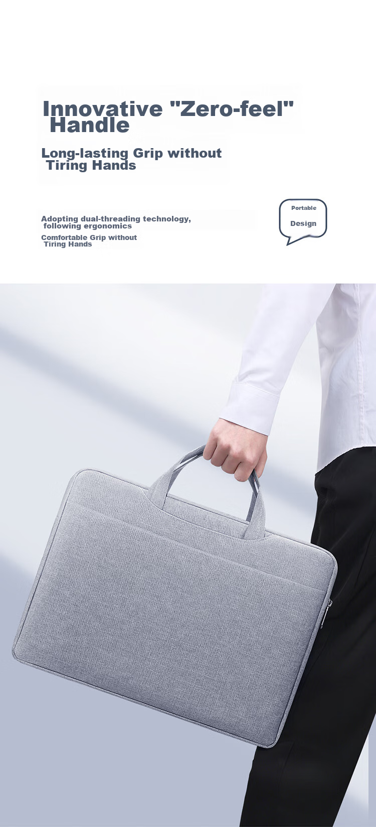BUBM Laptop Bag, Handheld 14-Inch, Suitable for Men, Compatible with Apple MacBook And Huawei Laptops, Business Travel Computer Sleeve 7