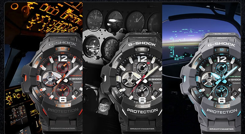 Casio Watch, G-SHOCK Aviation Series Shockproof And Water-Resistant Sports Watch, Gift for Boyfriend, GR-B300 3