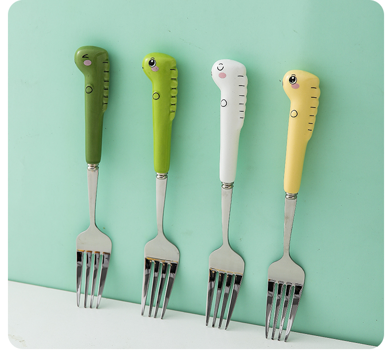 Corn Spoon Stainless Steel Household Food Grade Personal Watermelon Spoon High-Quality Long Handle Children's Spoon Single Serving 6