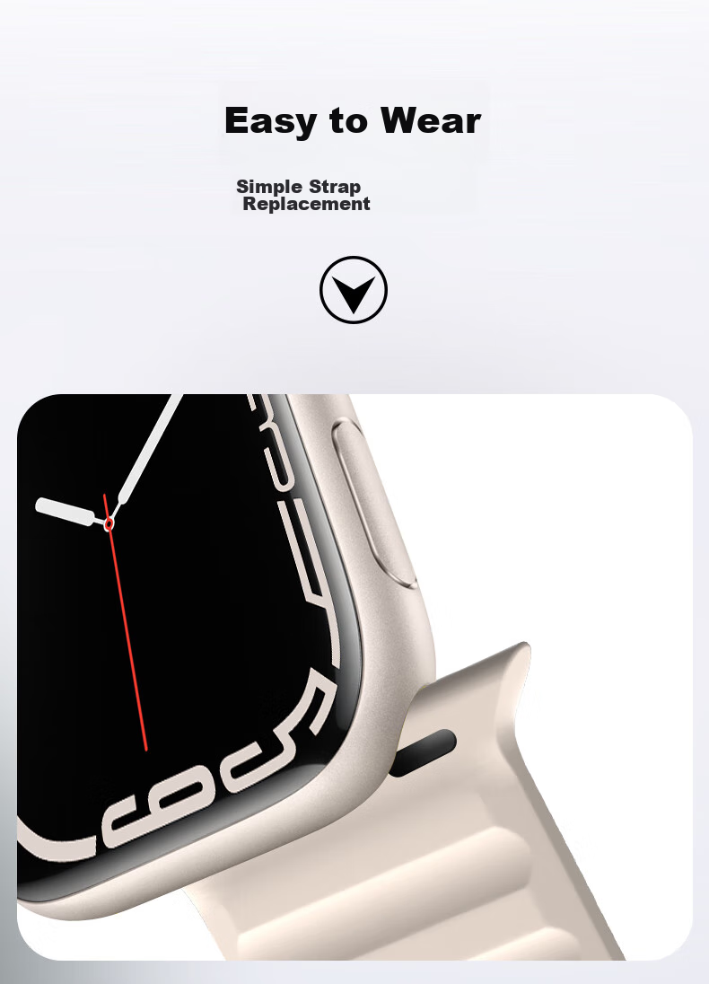 BHO Compatible Apple Watch S12 Band, Apple Watch S11/Ultra4 Stepped Silicone Strap, IWatch S10/9/8/7/SE3/Ultra2 Sports Band 8