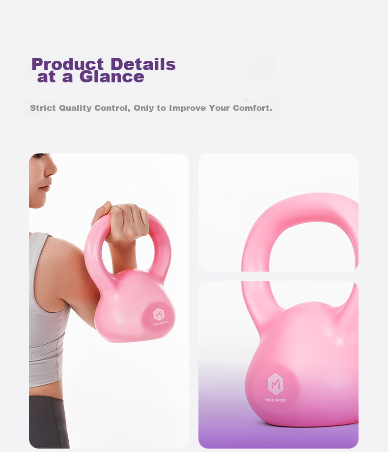 Mike Fitness Kettlebell for Women And Men, Home Gym Competition Coated Kettlebell Ball Water Kettle Dumbbell Lifting Kettlebell 10 Pounds Blue 12