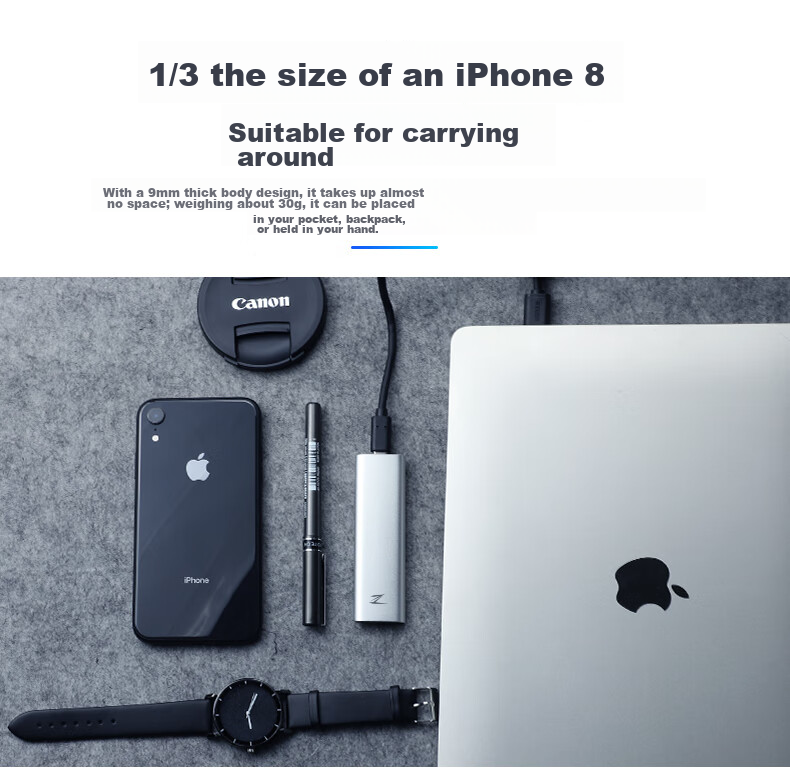Netac 256GB Type-C USB3.2 Portable Solid State Drive (PSSD) Z Slim, Direct Phone Connection, Shockproof And Durable, High-Speed Transfer, Ideal for Office Use 2