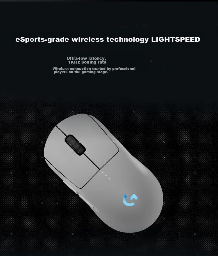 G GPW Fourth Generation Zhuque Wireless Gaming Mouse, HERO2 Sensor, Symmetrical Design, FPS Valorant Delta, Esports-Level Wireless Technology, White 5