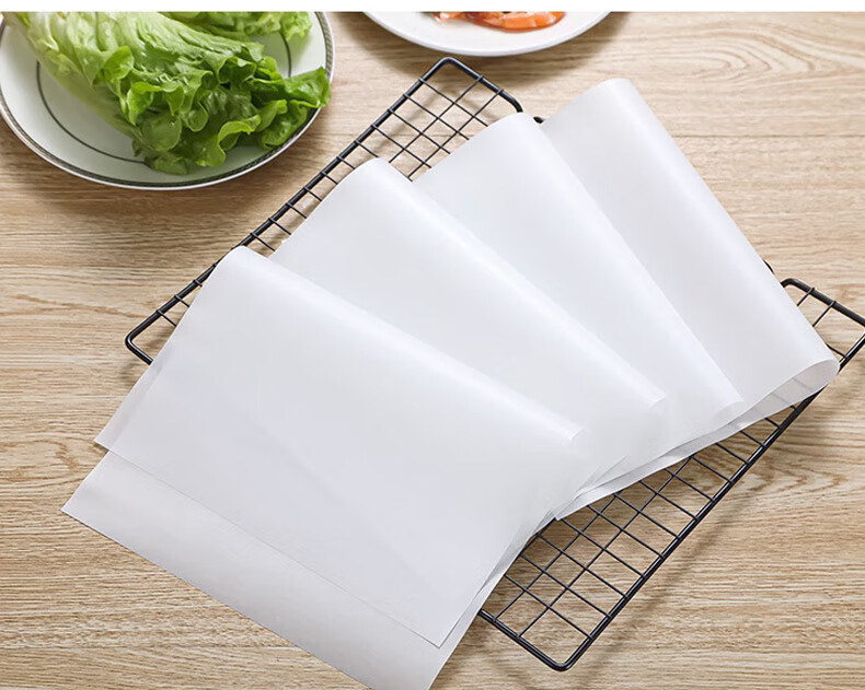 Jianaishenghuo Silicone Paper, 60*70cm, 50 Sheets, Specialized Paper for Fish Wrapping, Square Paper for Grilling Fish, Home And Commercial Use, for Roasting Meat And Baking, Oil-Absorbing 1