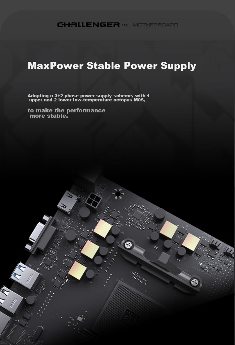 MAXSUN (MAXSUN) MS-Challenger B450M Motherboard Supports 5500/5600G/5700X (AMD B450/Socket AM4) 4