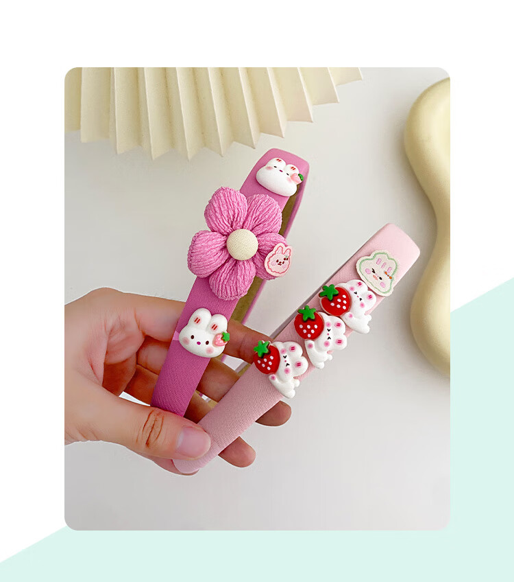 CHIMERA 2 Pieces Sweet Bow Children's Headband, Princess Hairband, Hair Accessory, Girls' Mid-Autumn Festival Gift 1