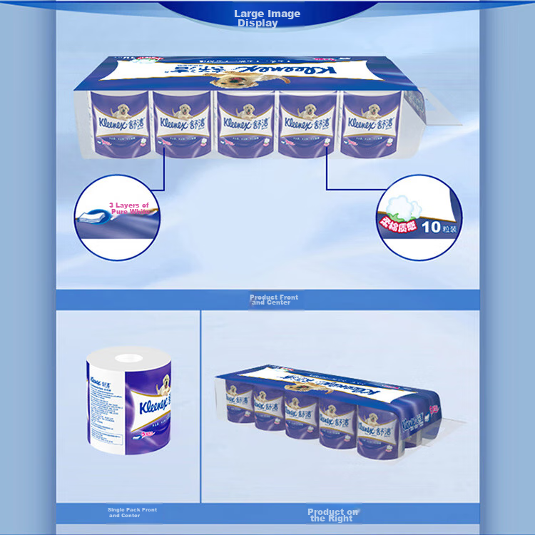 Kleenex Kleenex Core Roll Toilet Paper, Soft Pure White, 3-Ply, 210 Sheets*30 Rolls, Imported Virgin Wood Pulp, Soft And Fluffy Tissue Paper 9