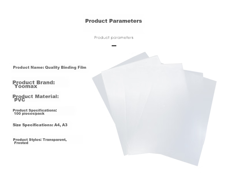 Youmashi (U-MACH) Binding Film A4 Plastic Bid Contract Cover, 50 Sheets Per Pack, PVC Material, 0.4mm Transparent Film 5
