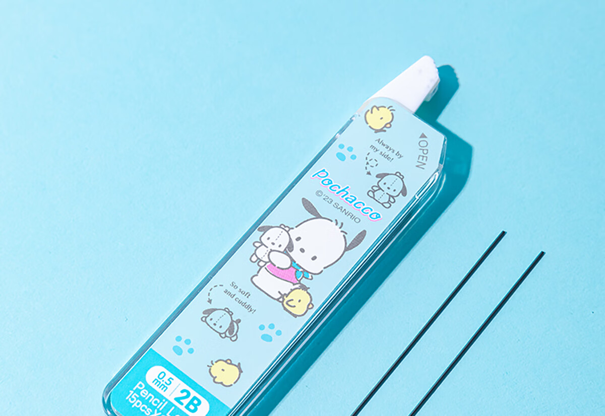 IiGEN Mechanical Pencil Stationery Sanrio Elementary School First Grade 0.5mm Soft Rubber Grip Low Center of Gravity Not Easily Broken Pencil School Supplies Essential Mechanical Pencil Pochacco One Piece 9611 12
