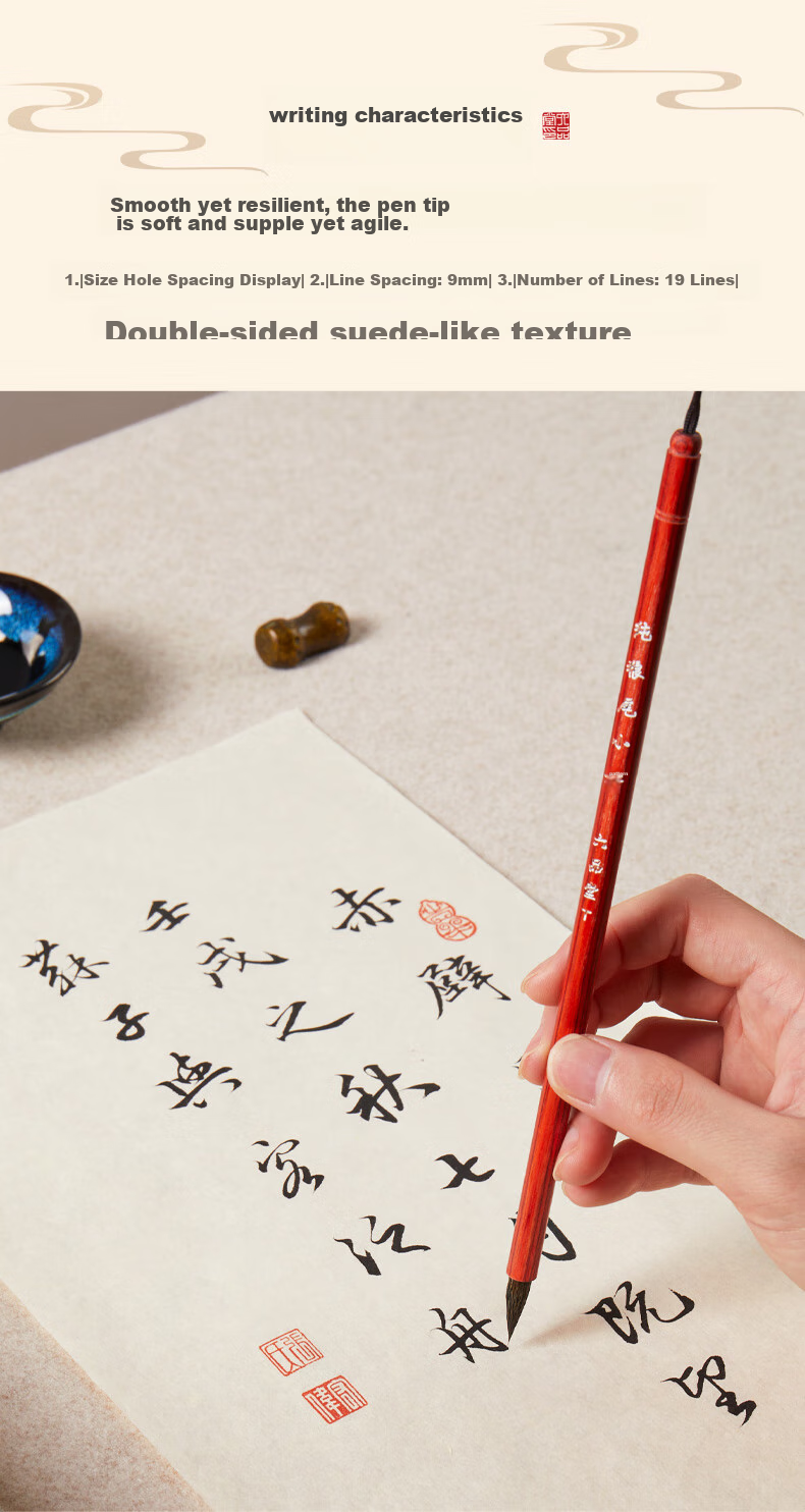 Liupintang Small Regular Script Brush Pen, Pure Wolf Hair, Four Treasures of The Study Calligraphy, Writing And Copying Sutra in Small Regular Script, Pure Wolf Tail Small Size Lake Pe 7