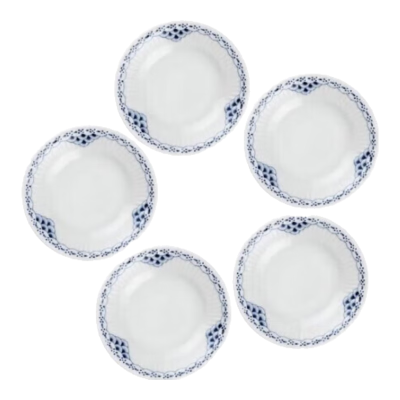 RoyalCopenhagen Princess Blue Hand-Painted Seasoning Dishes, Condiment Plates, Sauce Dishes, Soy Sauce Dishes, 11CM Small Plates *5