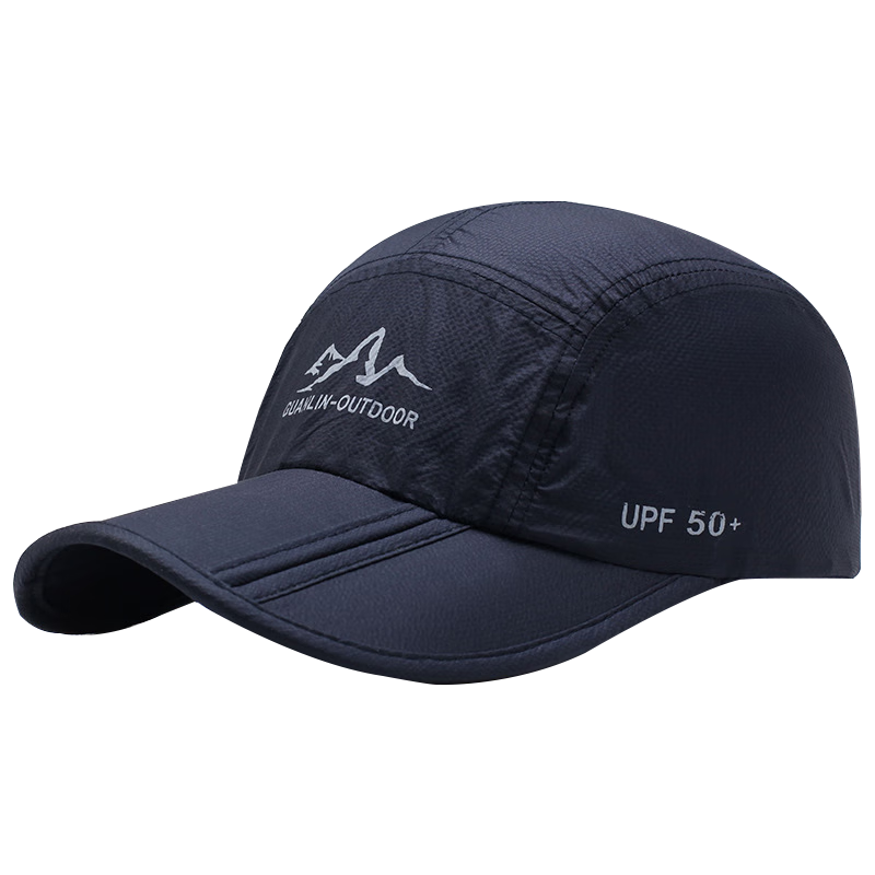 CARTELO Baseball Cap for Men, All-Season Breathable Quick-Dry Foldable Visor Hat, Outdoor Sun Protection Cap for Women, Navy Blue