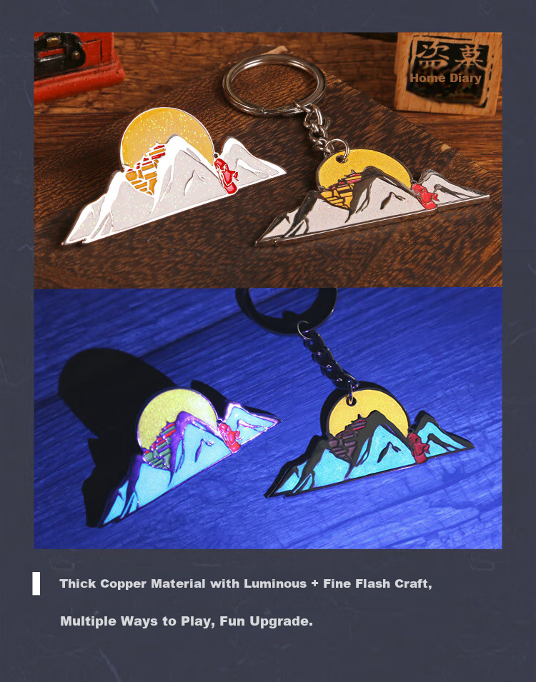 Kinbor Canghaihua Shiyin Tomb Raider Keychain Pendant, Ten-Year Promise Metal Ornament Chain Key Ring, Key Chain Buckle, Anime Style Guzi DIY Gift DT57525 7