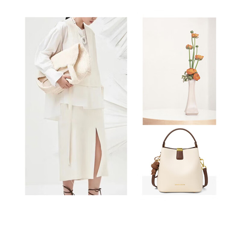 Viney Leather Handbag, Women's Brand Bucket Bag, Light Luxury Shoulder Crossbody Bag, Practical Birthday And Mother's Day Gift for Mom 2