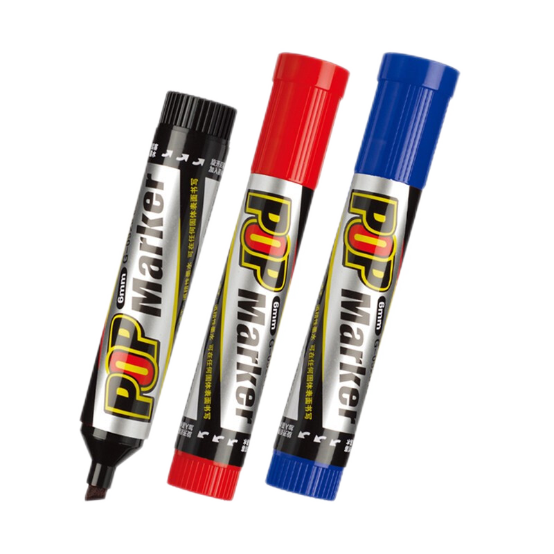 Genvana Chalk Marker 20mm Black POP Poster Advertising Paint Marking Pen Colorful Marker Single Pack G-0930