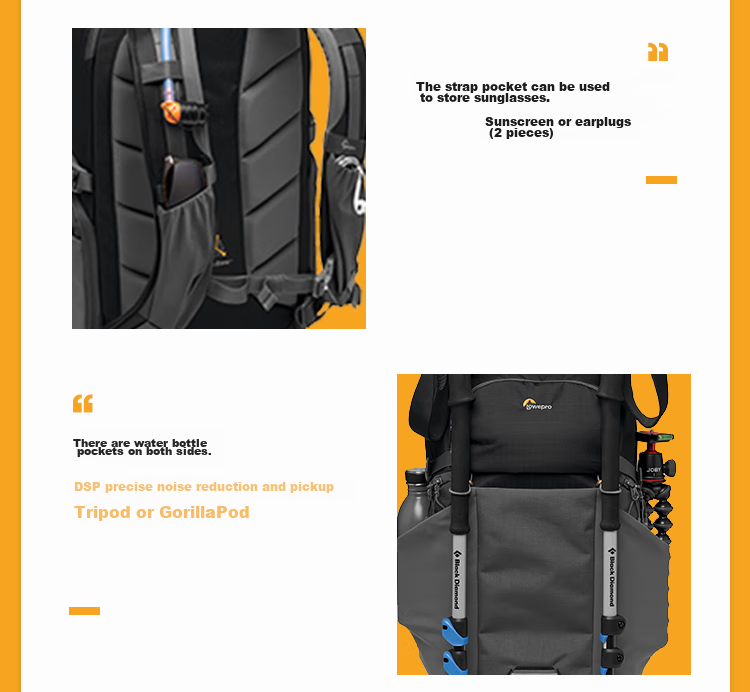 LOWEPRO Photo Active BP 300 AW Pulsar Series Large Outdoor DSLR Camera Backpack for Canon Sony Digital Mirrorless Cameras Men Black Blue LP37253-PWW 7