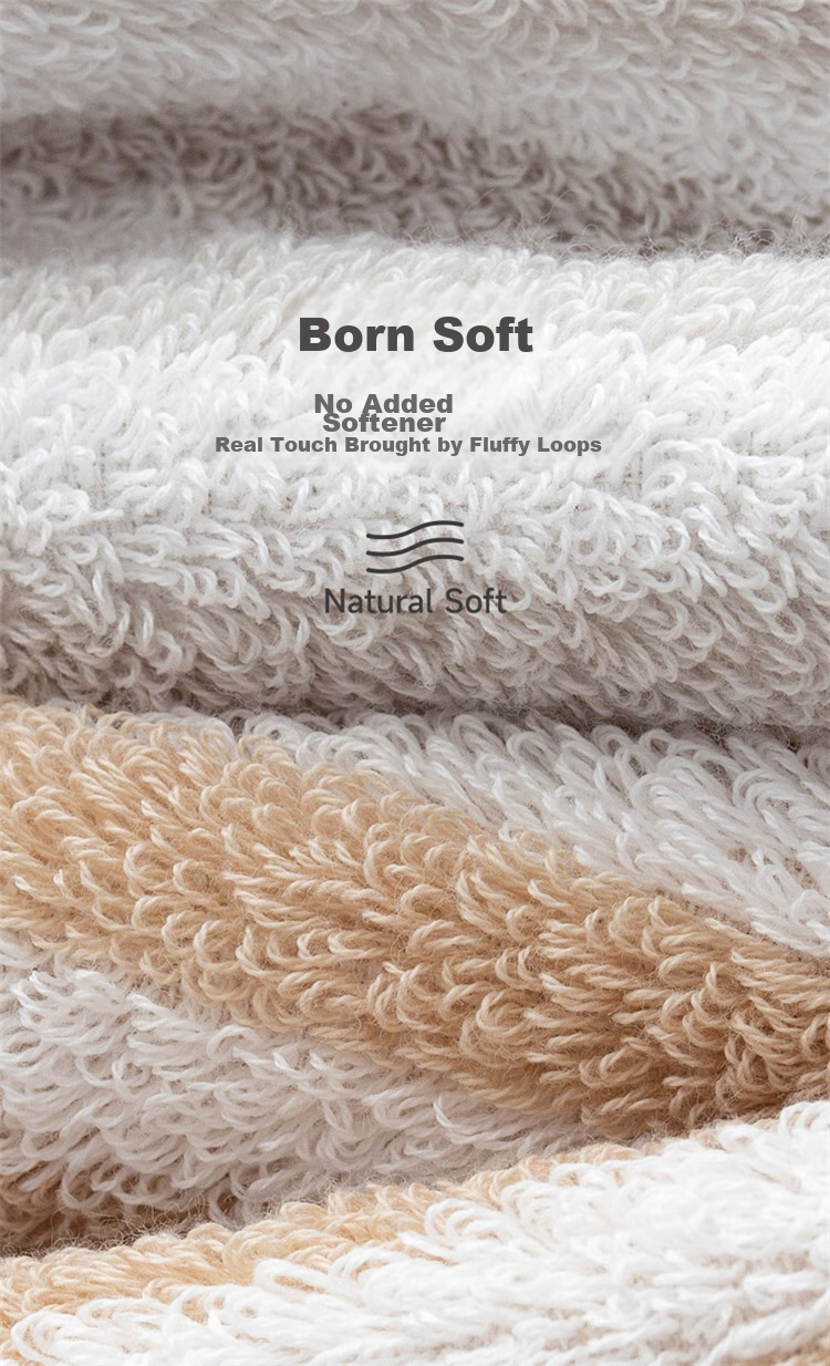 A-Life Luxury Striped Towel, Pure Cotton, Xinjiang Long-Staple Cotton Household Face Towel, Soft Absorbent Washcloth, Brown And White 11
