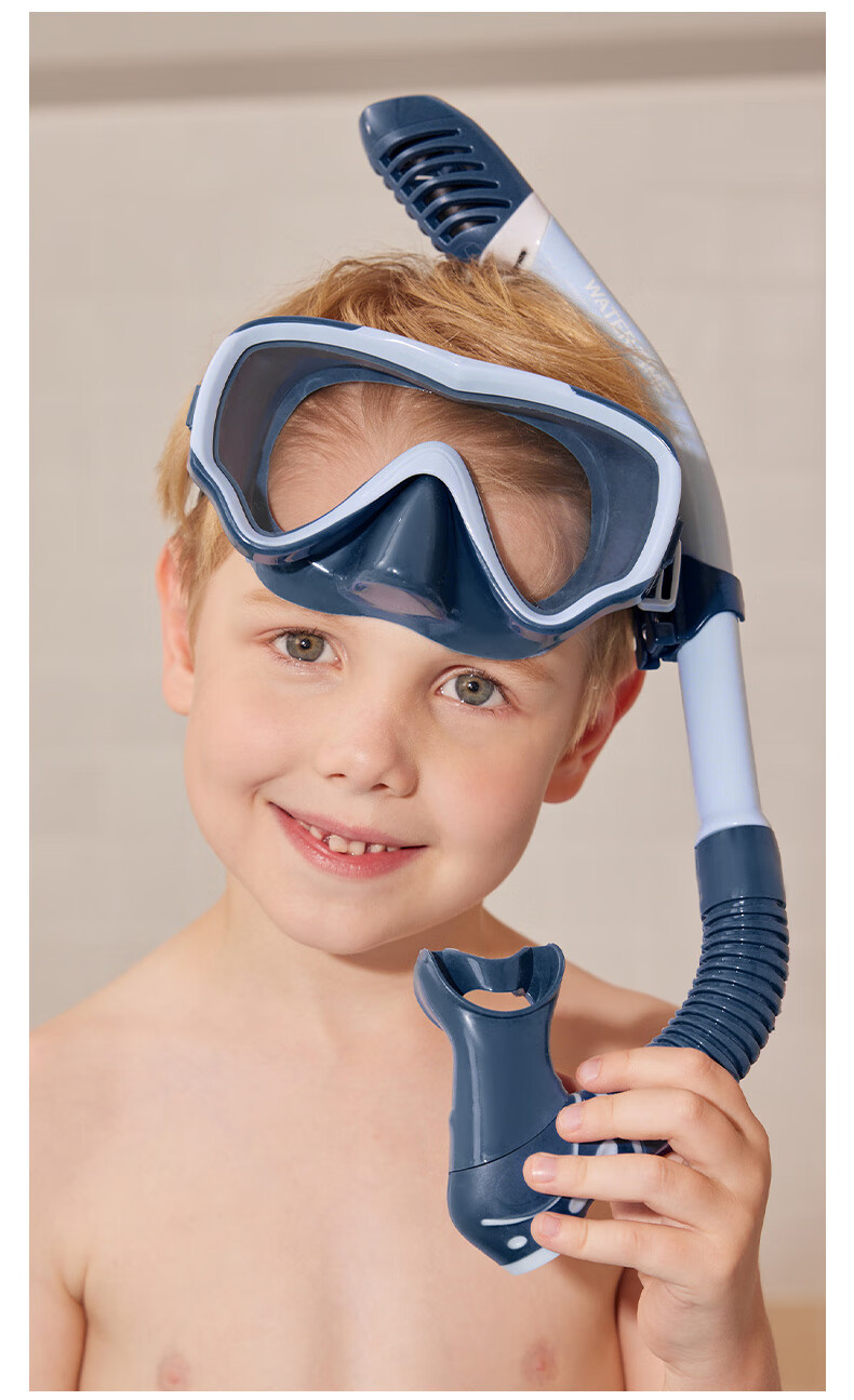 WATERTIME / Shuichuan Children's Diving Mask, Snorkeling Three Treasures, Kids' Face Mask, Swimming Goggles, Underwater Swimming Glasses, Magic Pink 16