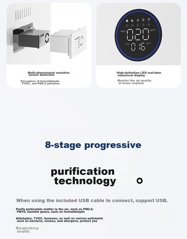 Airx Air Purifier Removes Formaldehyde And TVOC [Removes Pollen Allergens], Antibacterial Air Purifier Removes Influenza, Smog, Odors, Formaldehyde, Digital Display Purifies Multiple Pollutants A10SE 26