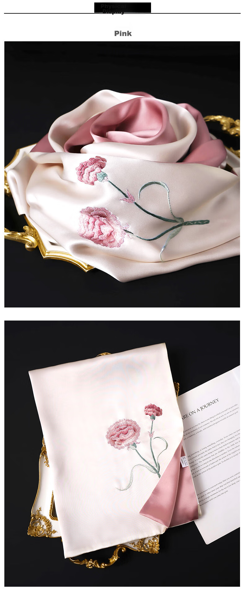 Hangsifu Suzhou Silk Scarf, Mulberry Silk Shawl, Autumn And Winter Neck Protection Wrap, Birthday Gift for Wife, Mother, And Wome 26
