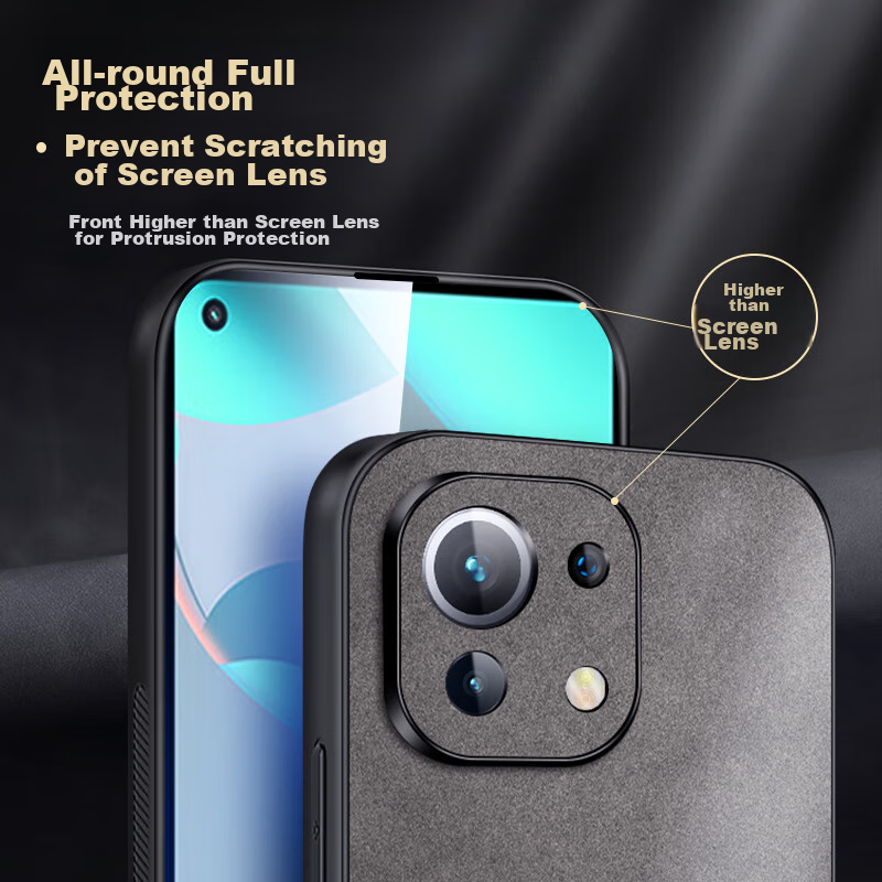 Чехол для Xiaomi 11 Lite / 11 Youth Edition Shangsu, противоударный, с защитой камеры, из силикона, черный